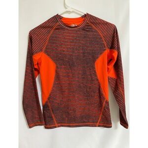 Mta Sport Athletic Shirt Long Sleeve Activewear Top Orange Black‎ Kids M